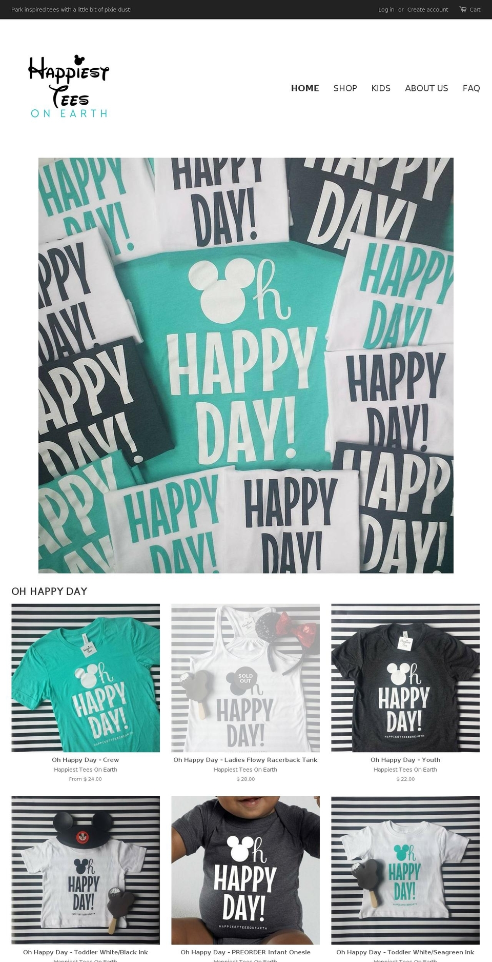 happiestteesonearth.com shopify website screenshot