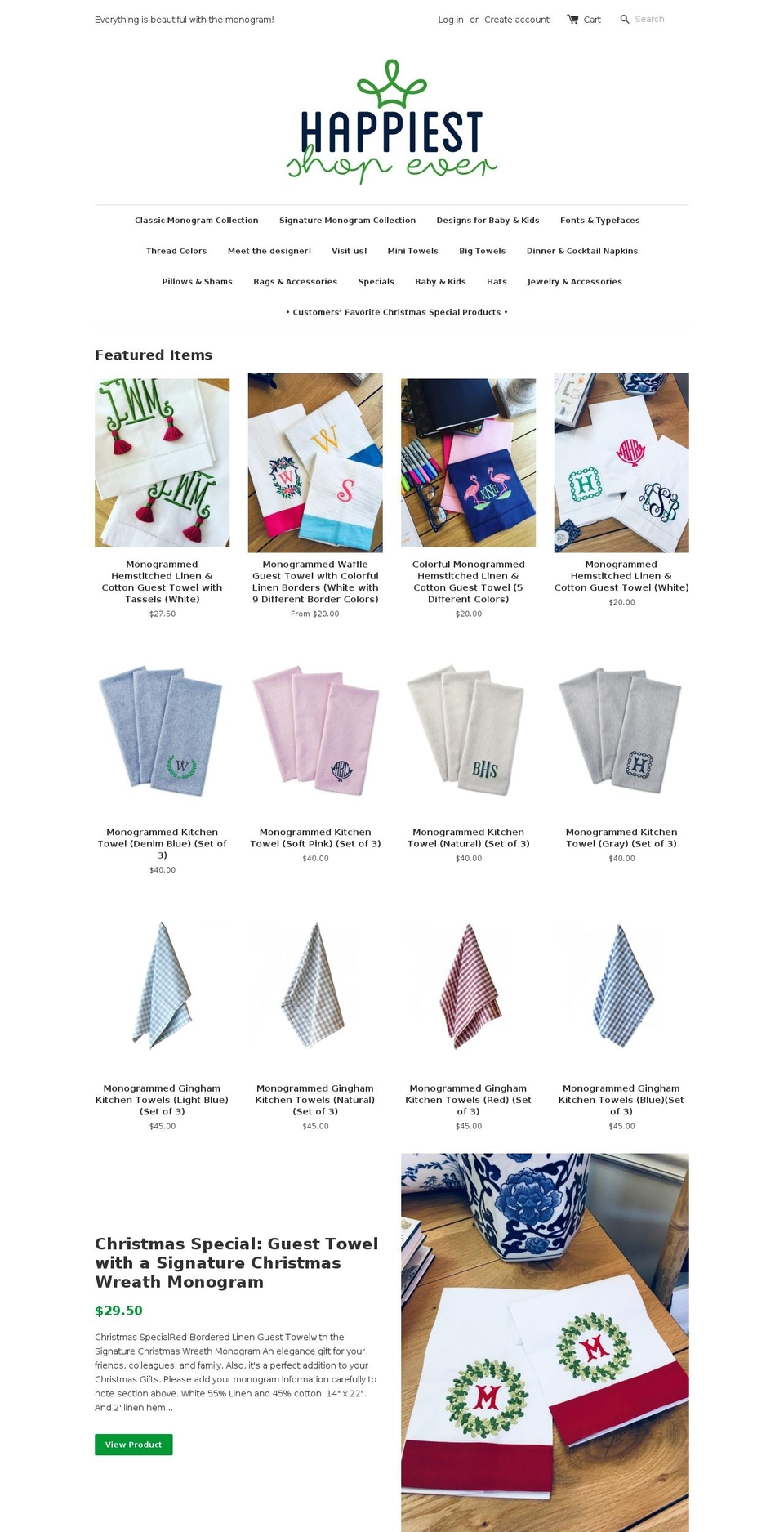happiestthings.com — Shopify storefront screenshot
