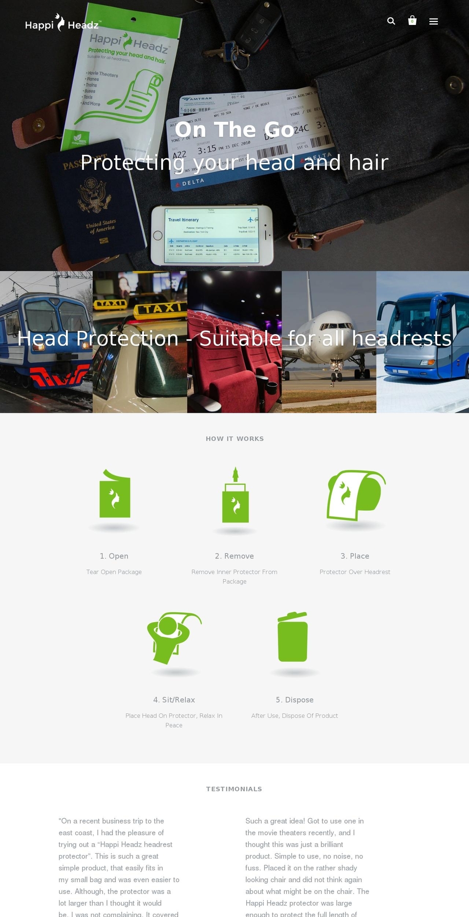 happiheadz.com shopify website screenshot