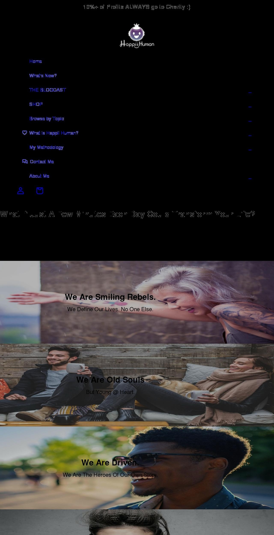 happiihuman.com shopify website screenshot