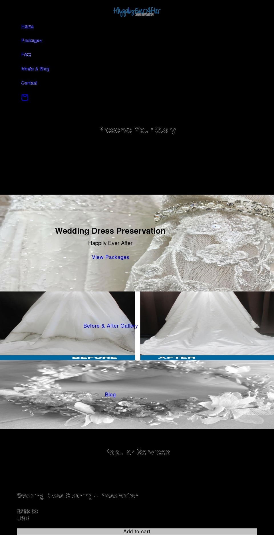 happilyeverafterpreservation.com shopify website screenshot
