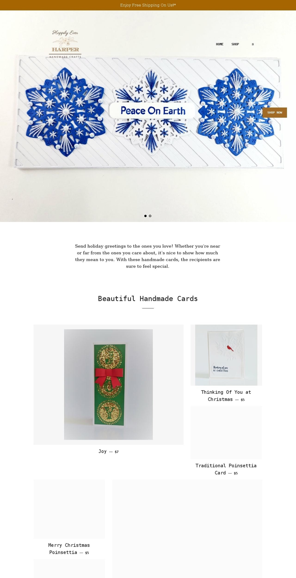 happilyeverharper.com shopify website screenshot