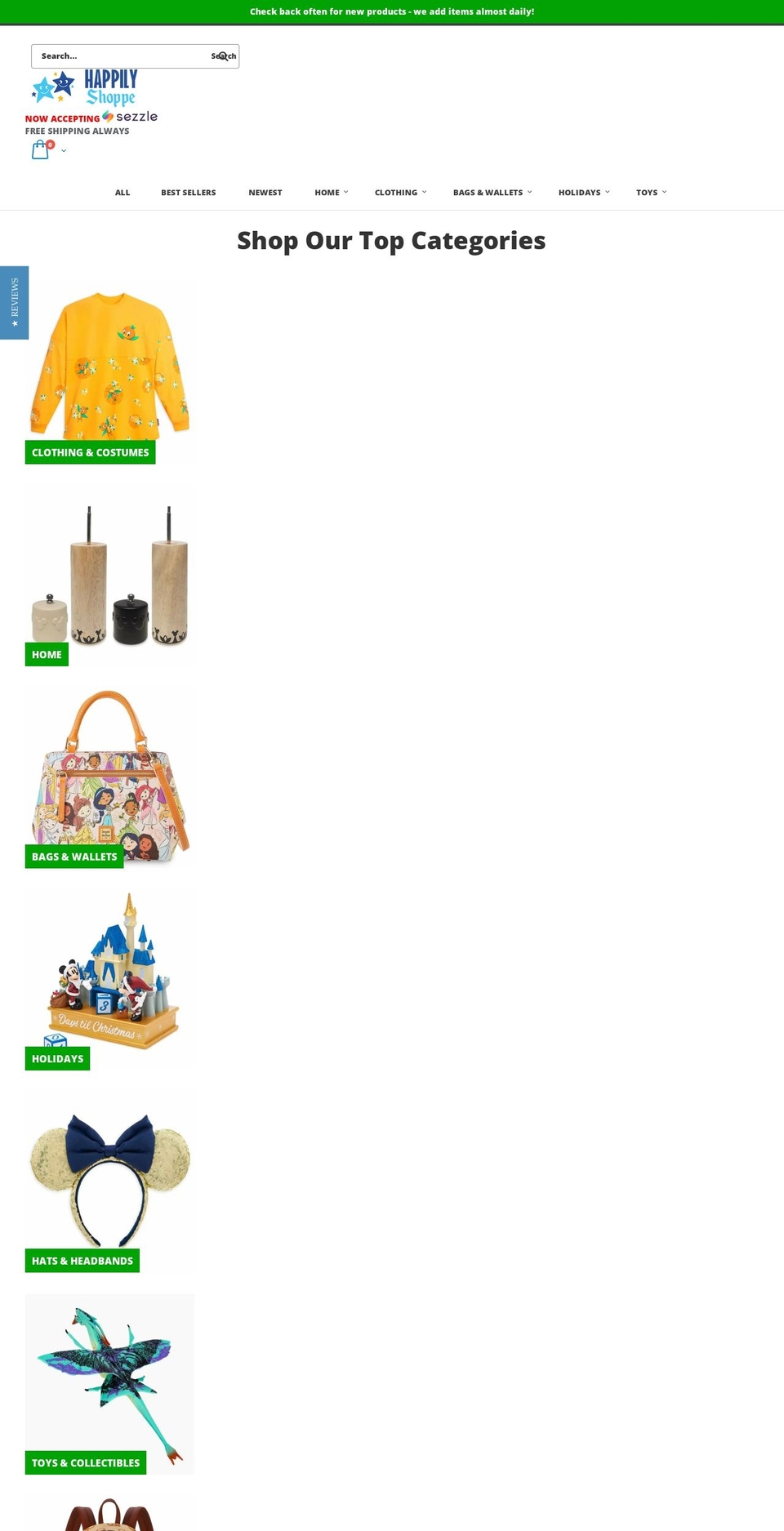 happilyshoppe.com shopify website screenshot