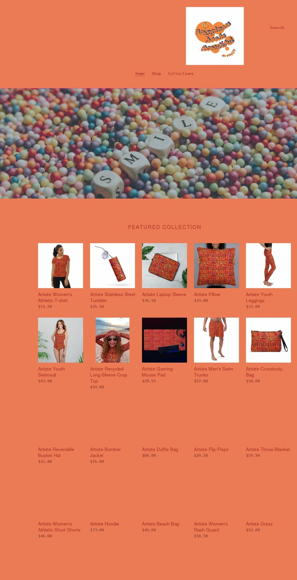 happinesslooksbeautiful.com shopify website screenshot