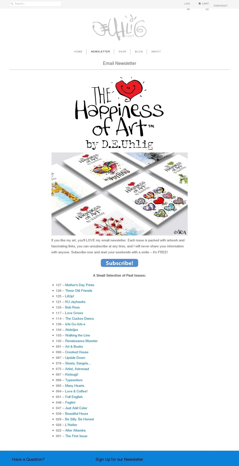 happinessofart.com — Shopify storefront screenshot