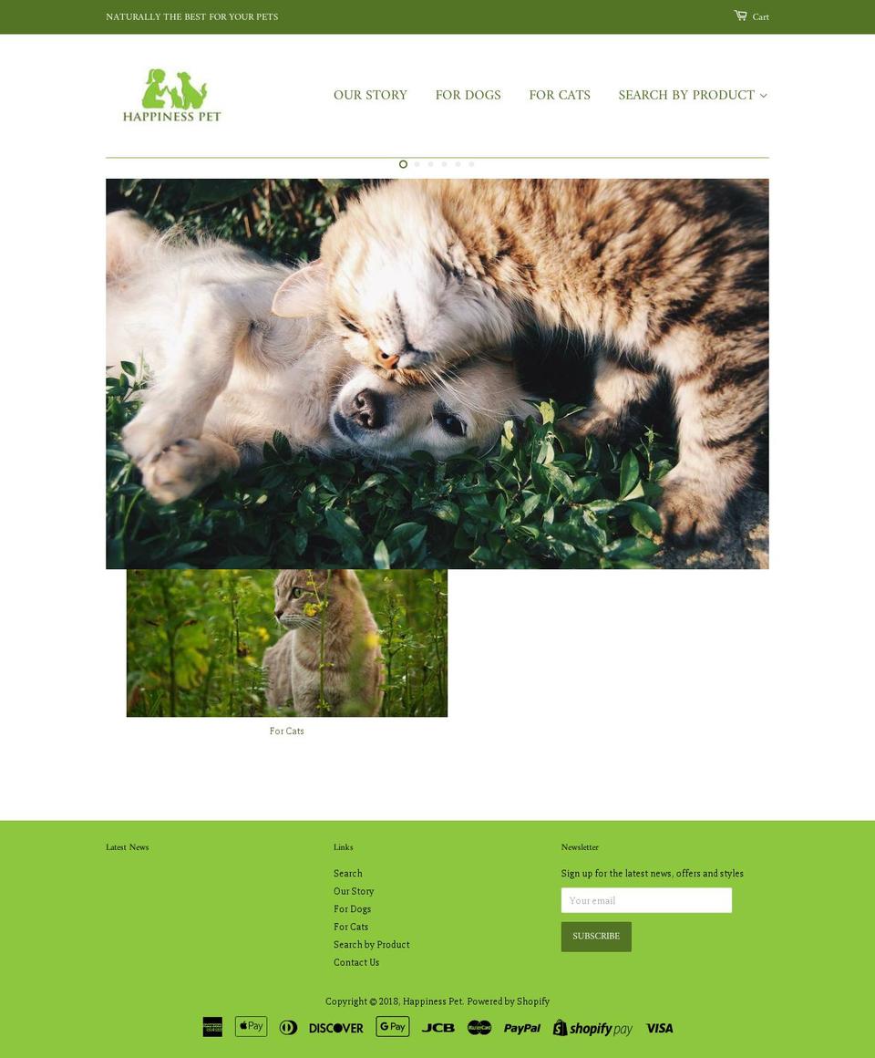 happinesspet.com — Shopify storefront screenshot