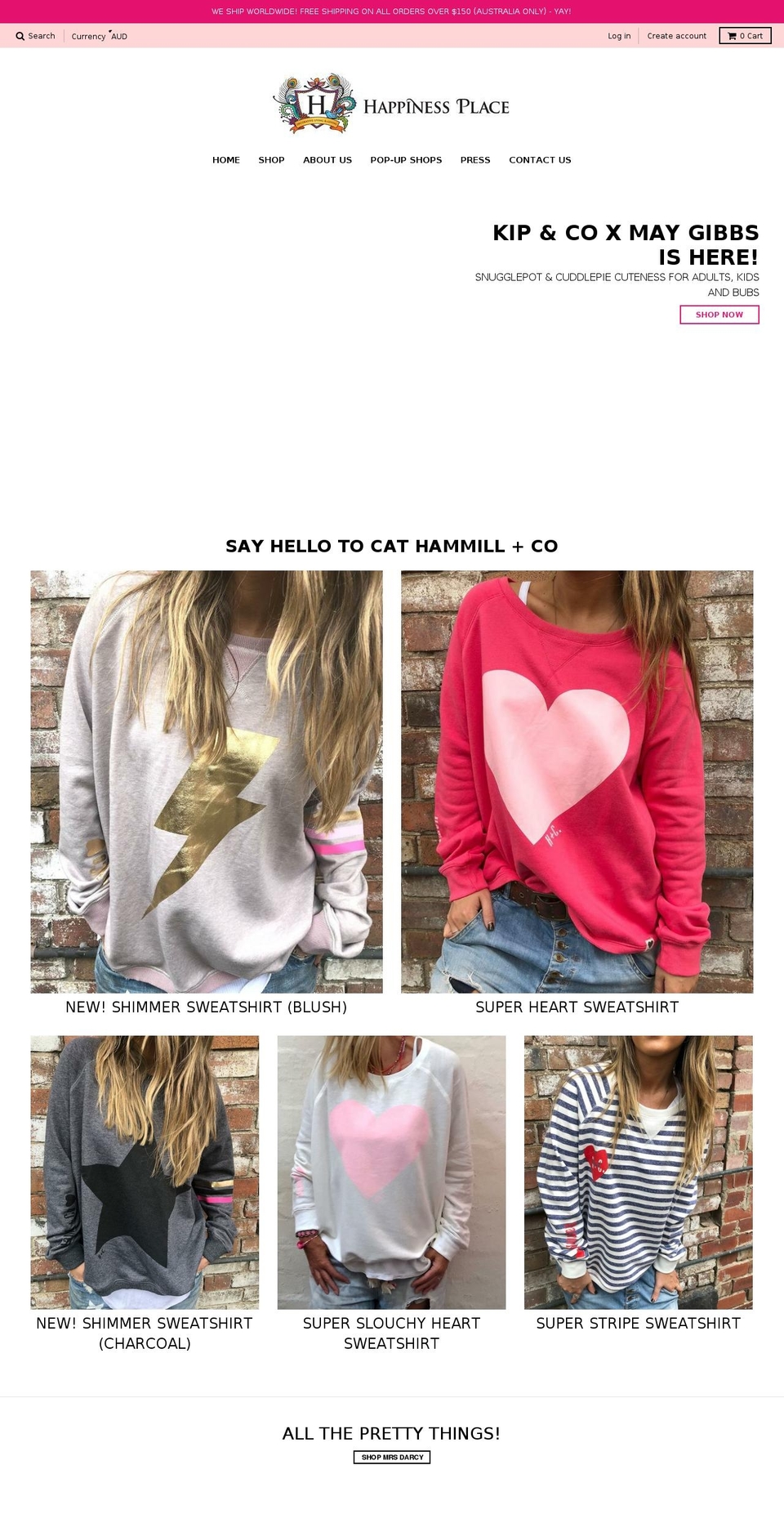 happinessplace.com.au shopify website screenshot