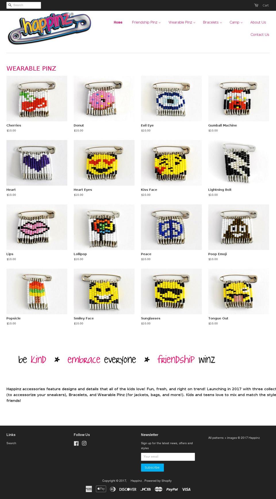 happinz.com shopify website screenshot