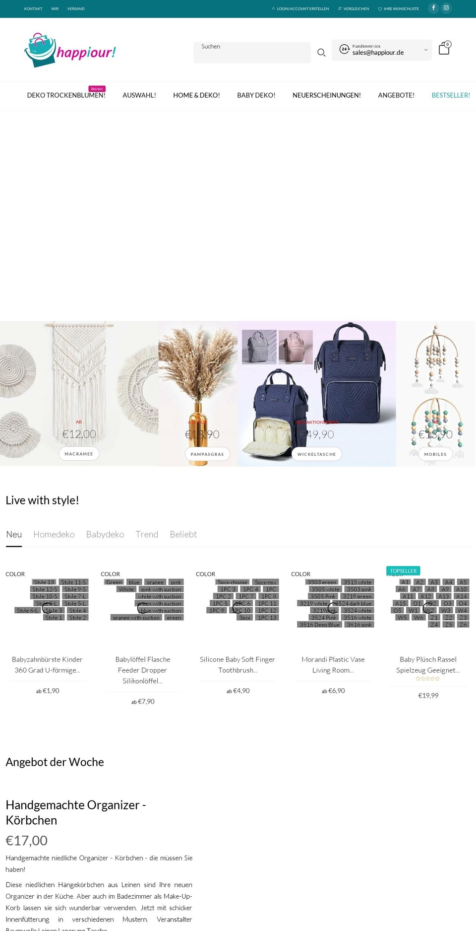 happiour.de shopify website screenshot