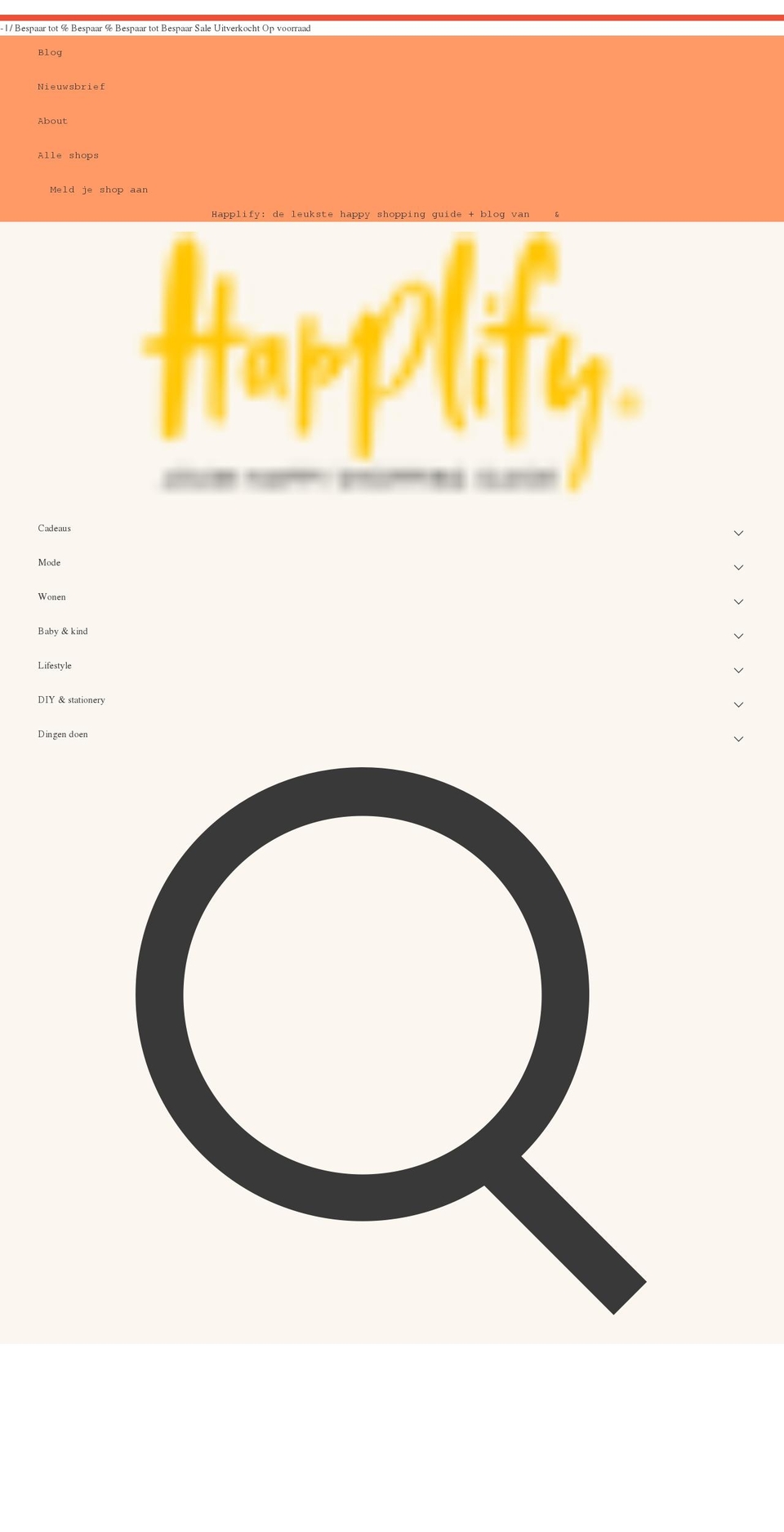 happlify.com shopify website screenshot