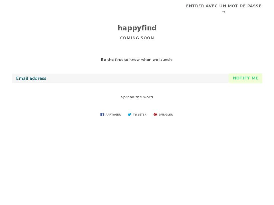 happy-find.com — Shopify storefront screenshot