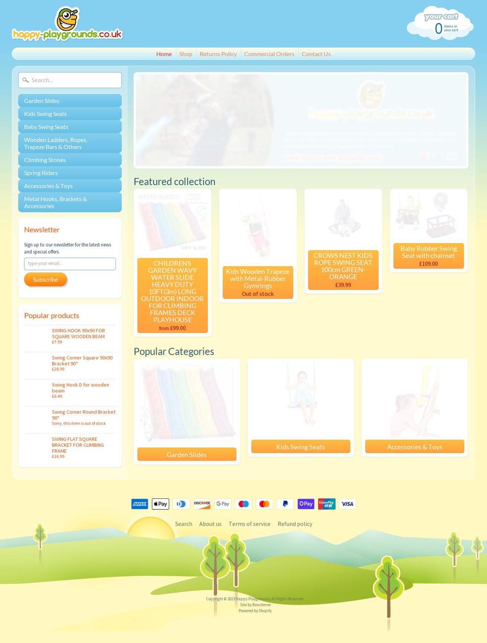 happy-playgrounds.com — Shopify storefront screenshot