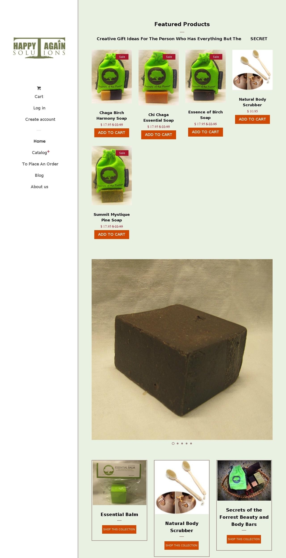 happyagainsolutions.com — Shopify storefront screenshot