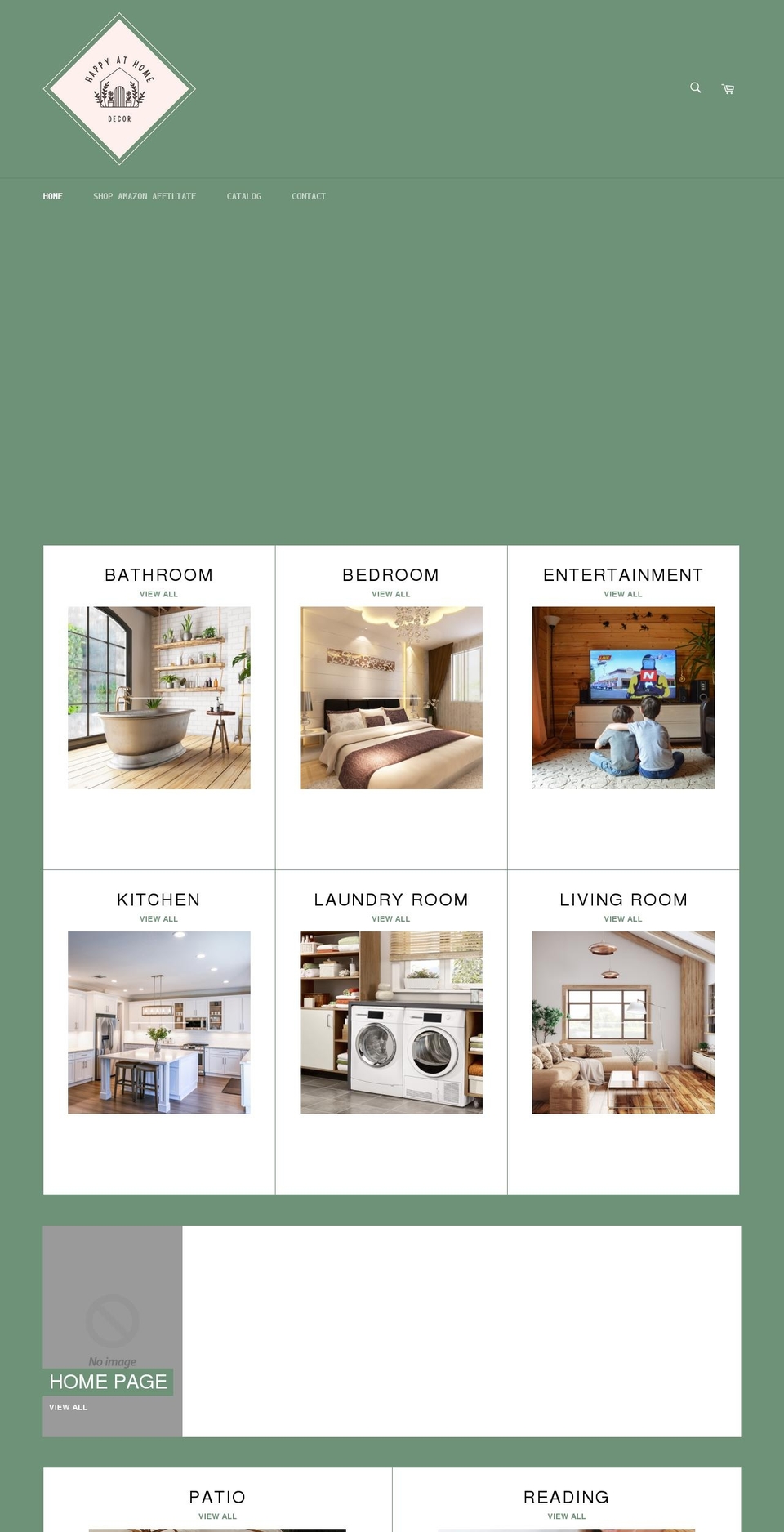 happyathomedecor.com shopify website screenshot