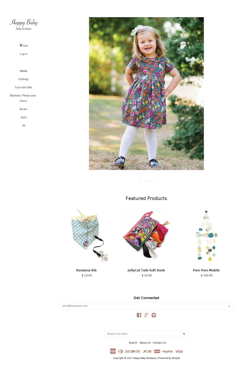 happybabycapemay.com shopify website screenshot