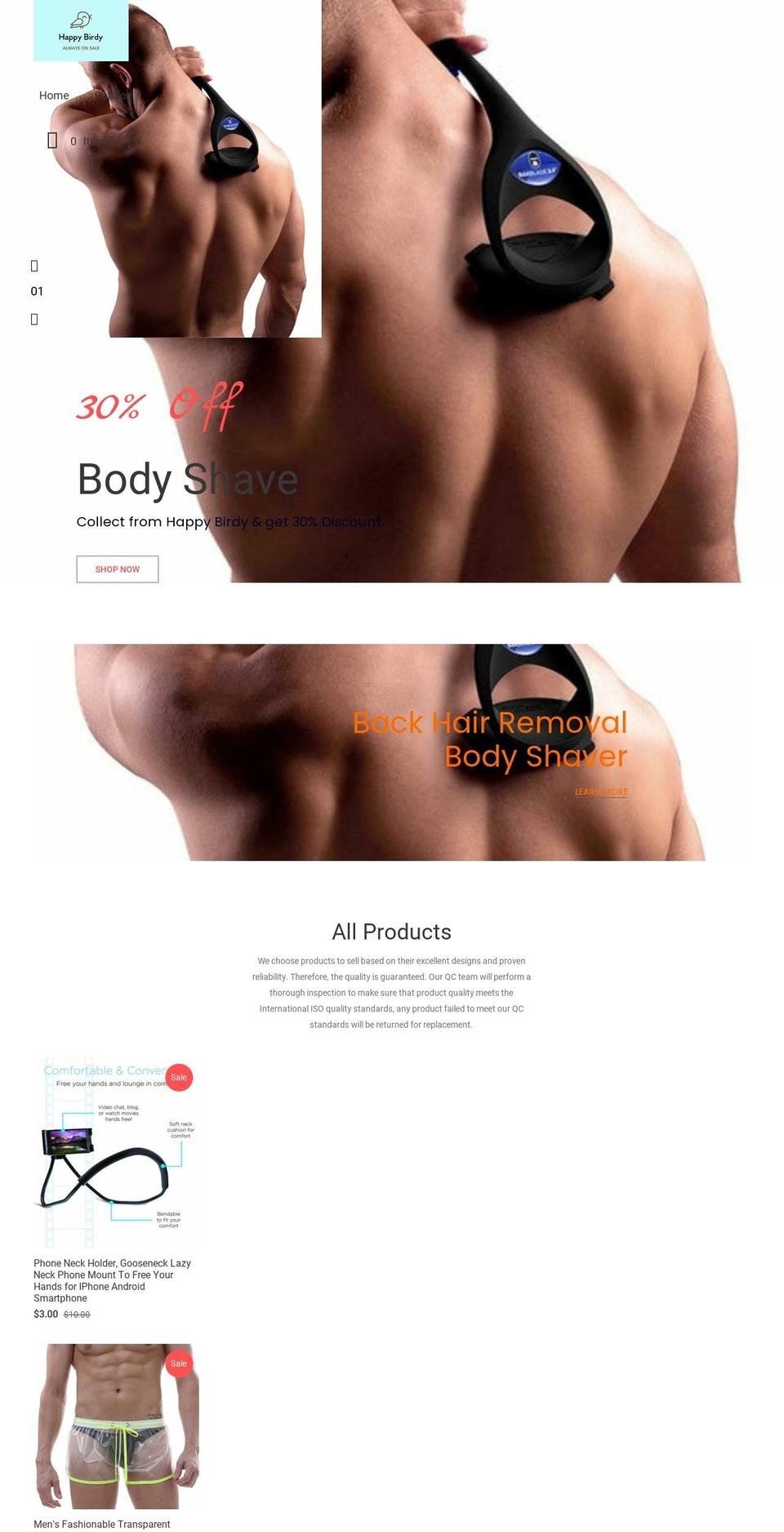 happybirdyshop.com shopify website screenshot