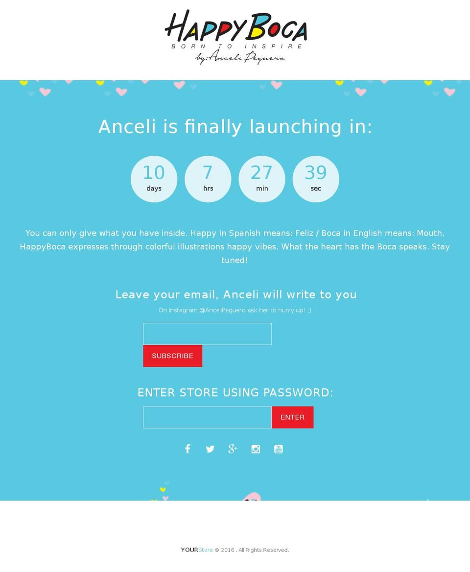 happyboca.com shopify website screenshot