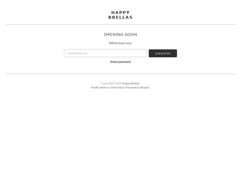 happybrellas.com shopify website screenshot