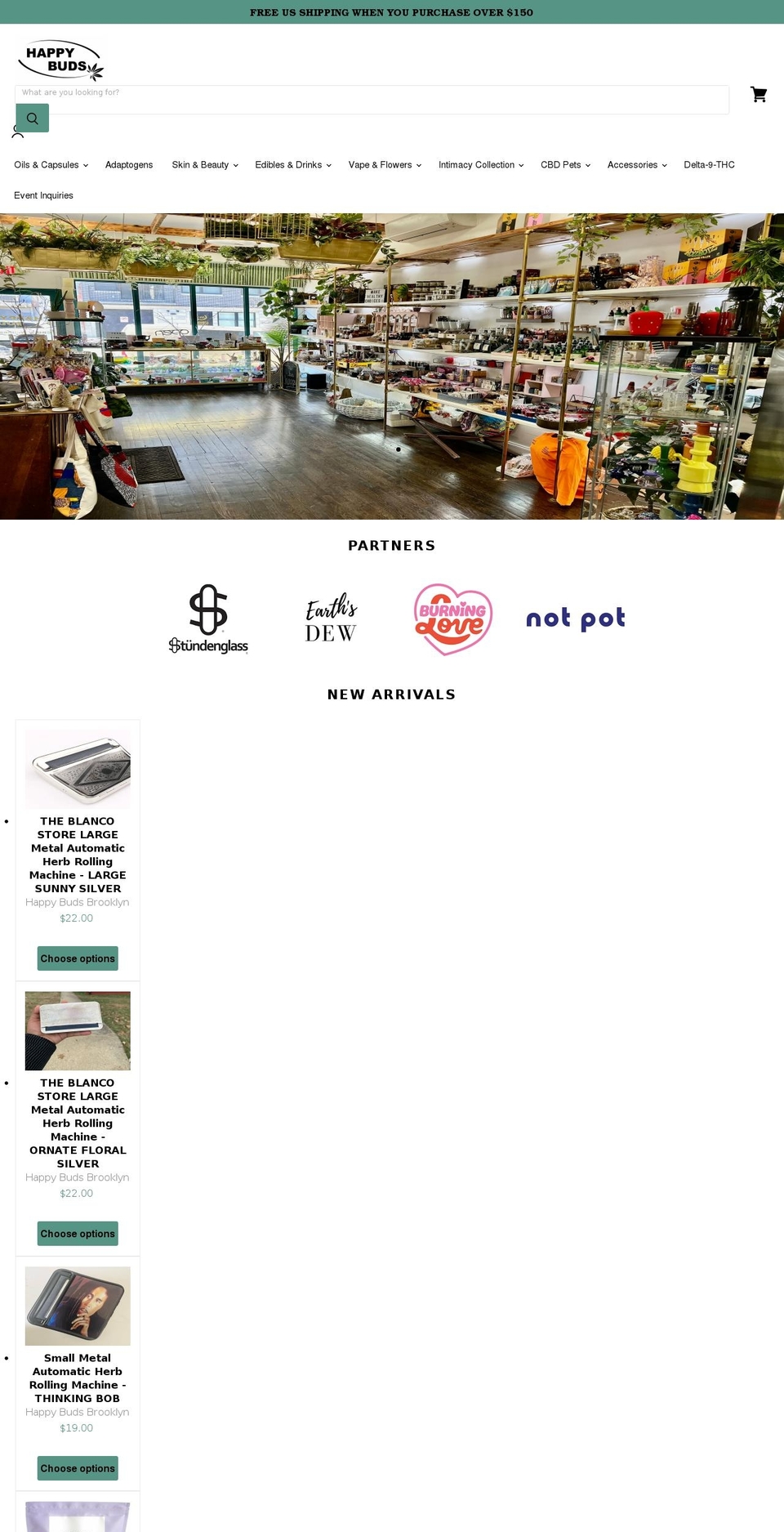 happybudsbk.com shopify website screenshot