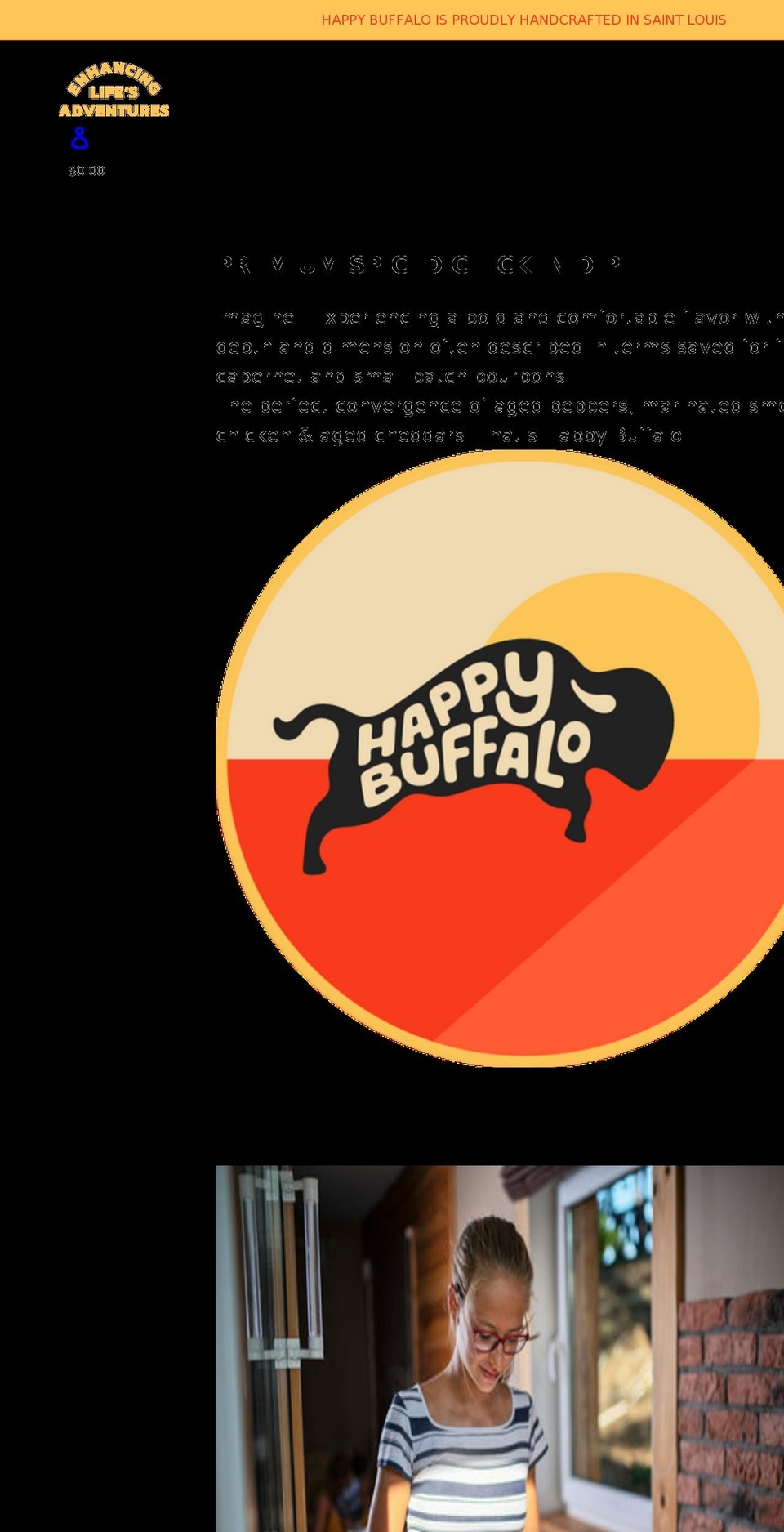 happybuffalo.com shopify website screenshot