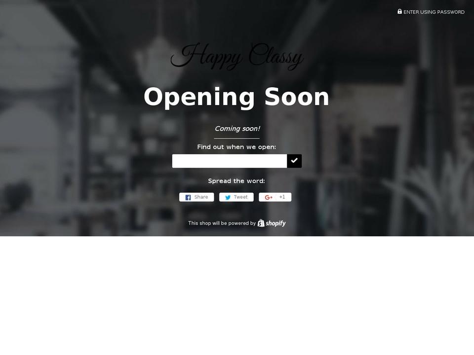 happyclassy.com shopify website screenshot