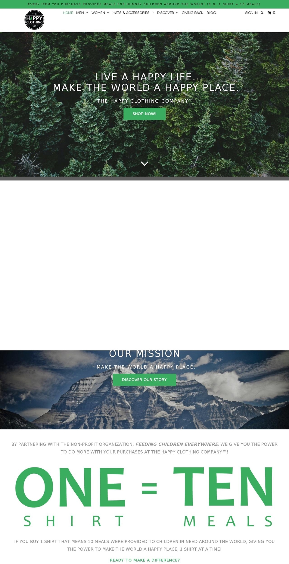 happyclothingcompany.com shopify website screenshot