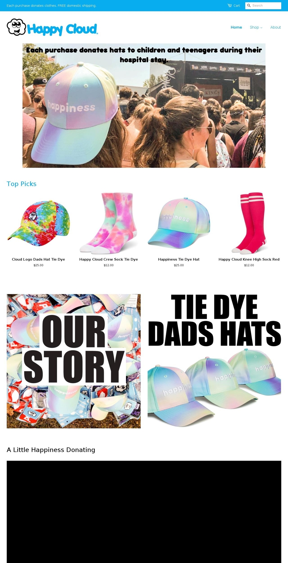 happycloudclothing.com shopify website screenshot