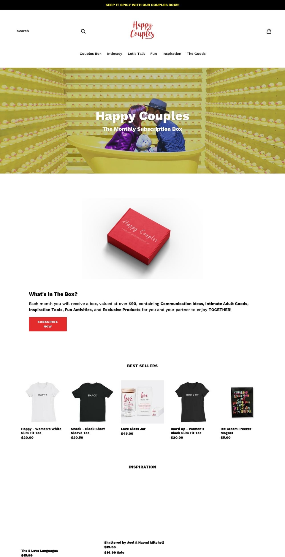 happycouplesbox.com shopify website screenshot