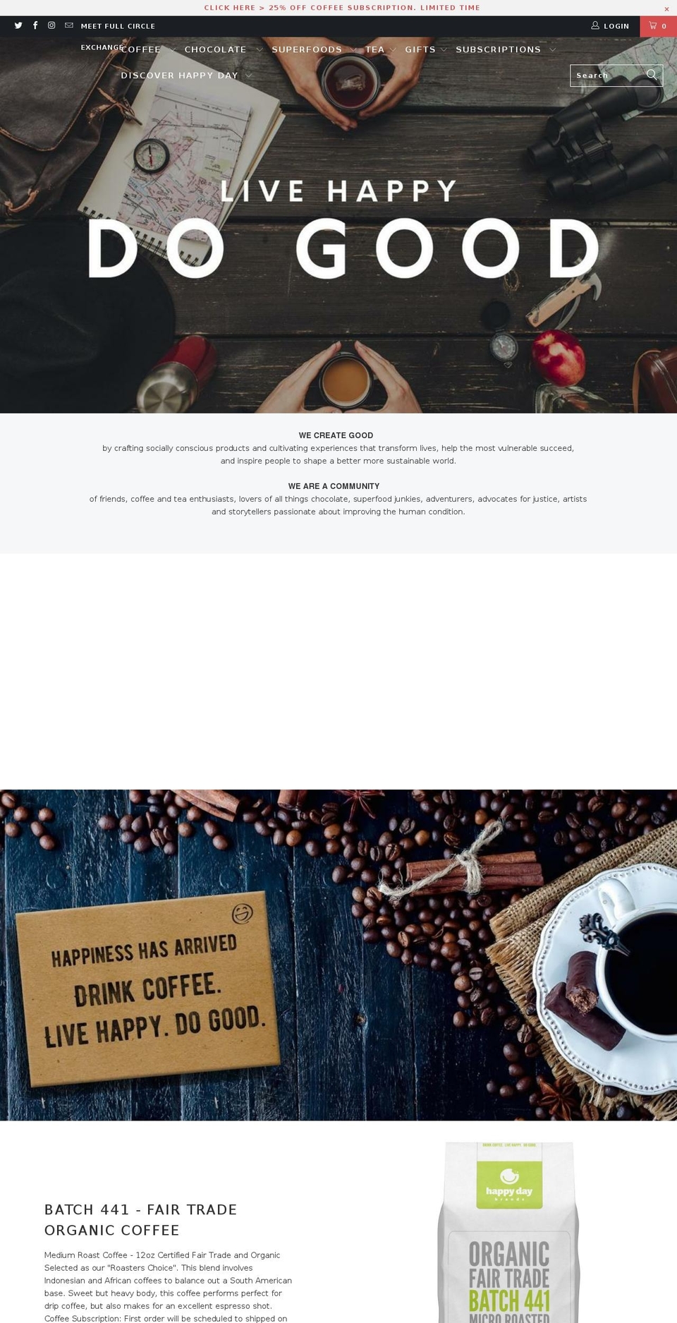 happydaybrands.com shopify website screenshot