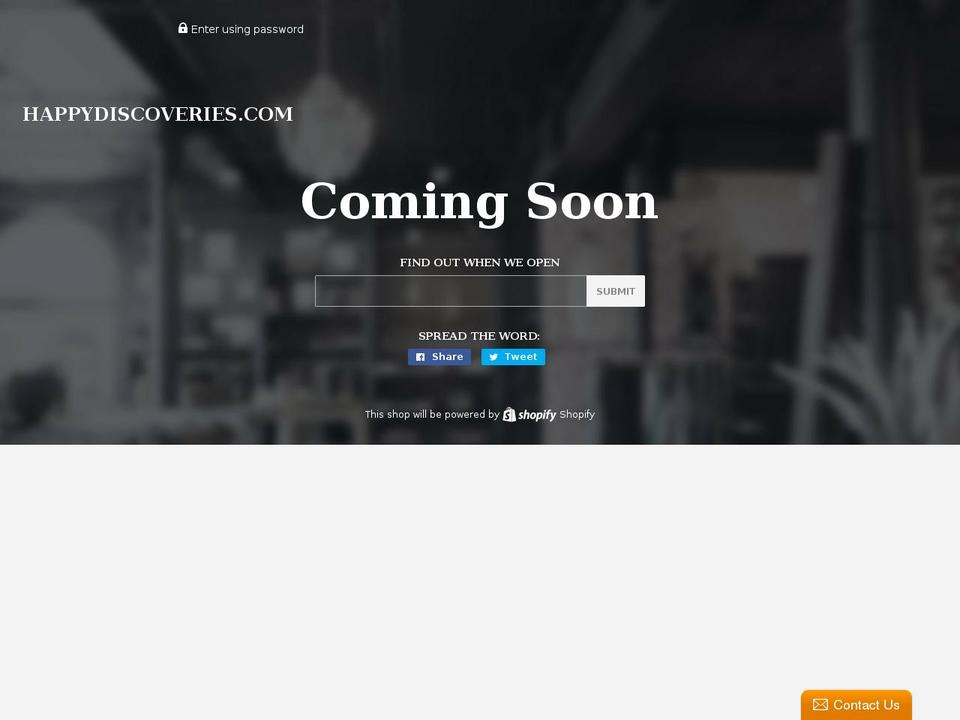 happydiscoveries.com — Shopify storefront screenshot