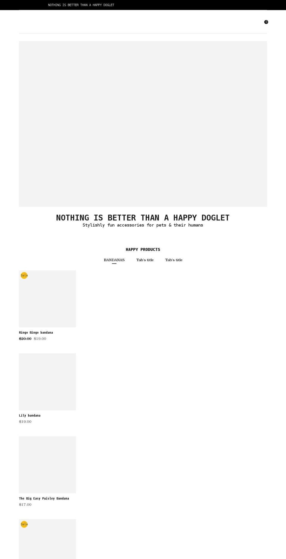 happydoglets.com shopify website screenshot