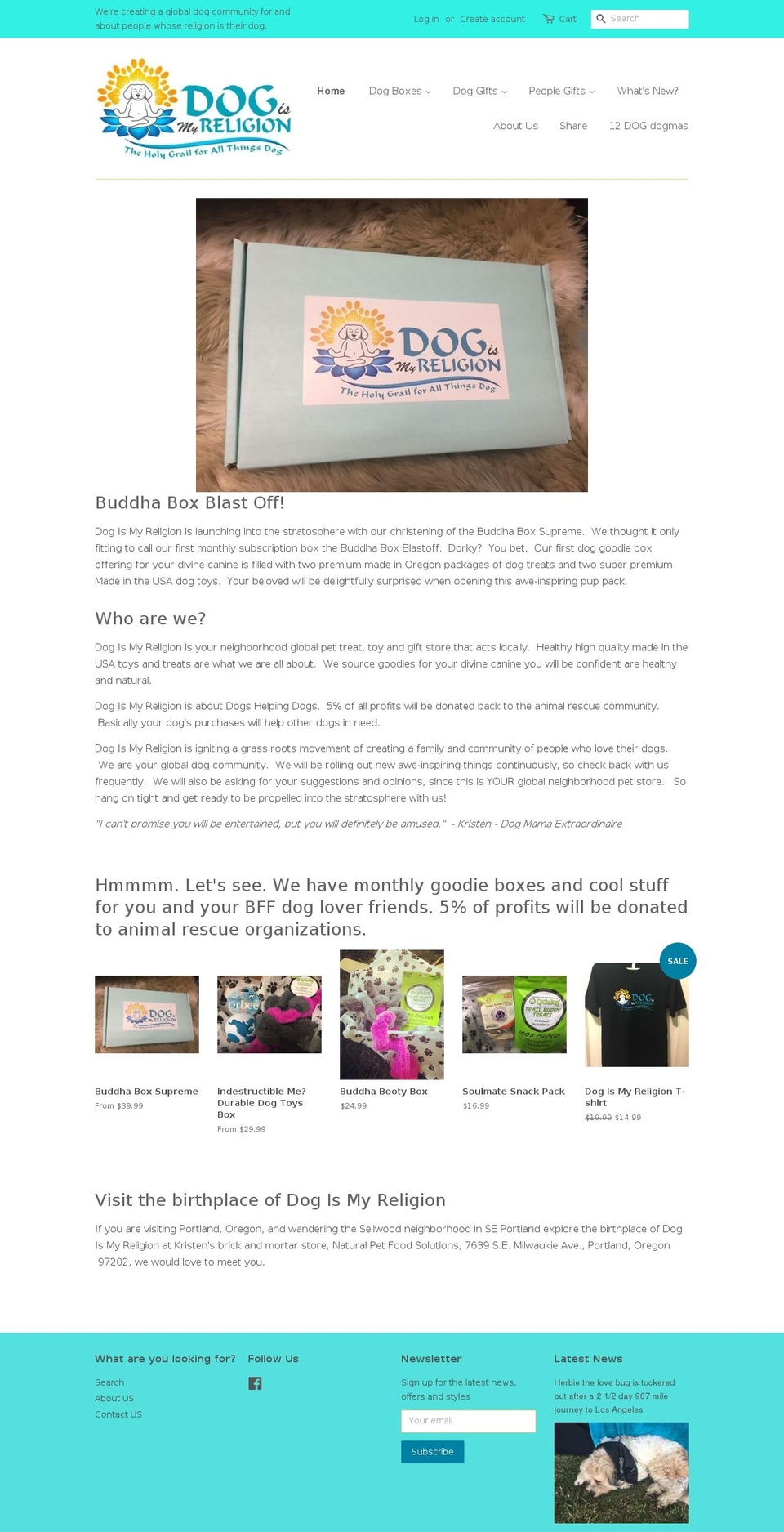 happydogma.com — Shopify storefront screenshot