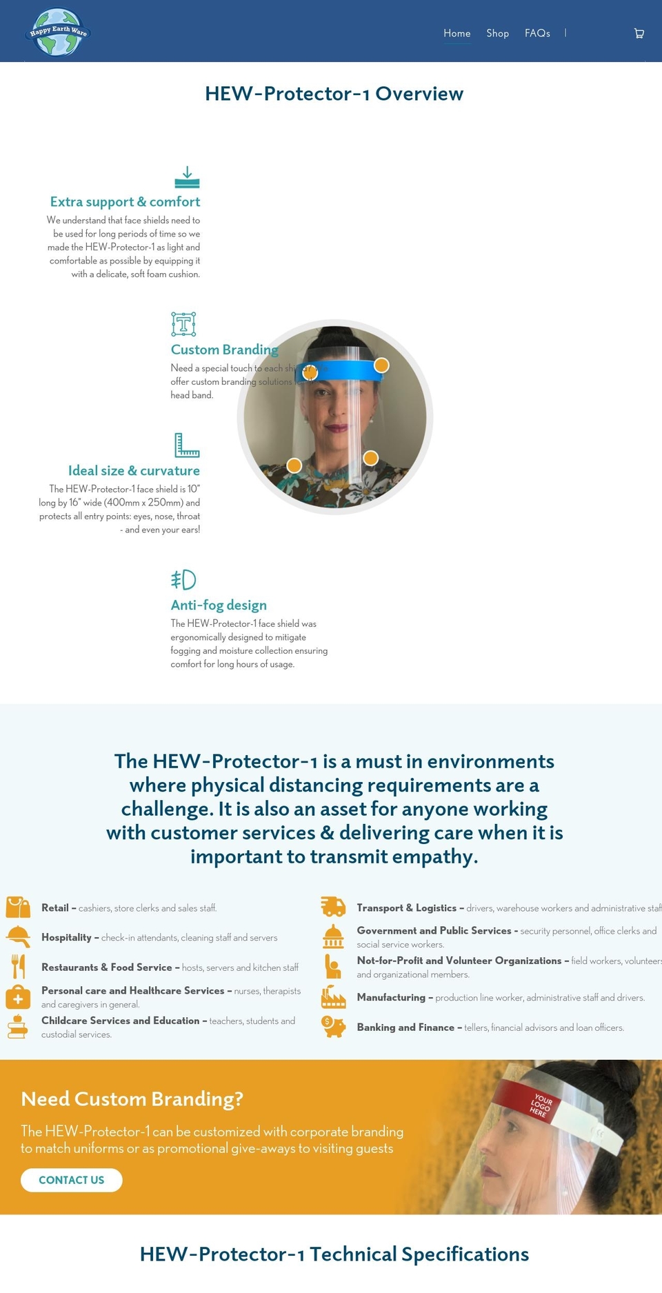 happyearthware.com shopify website screenshot