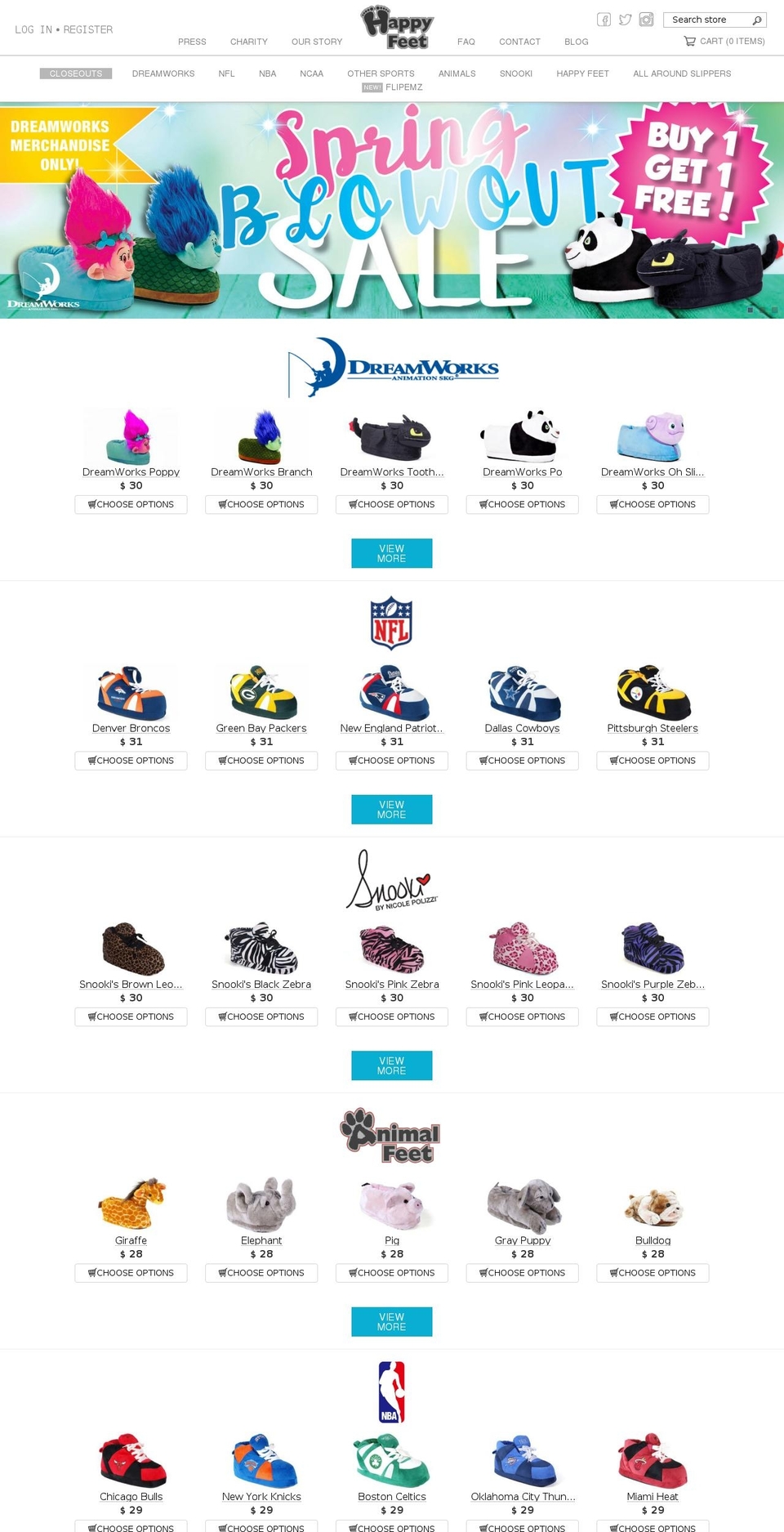 theme226 Shopify theme site example happyfeetonline.com