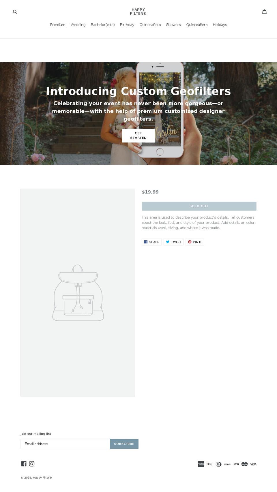happyfilter.net shopify website screenshot