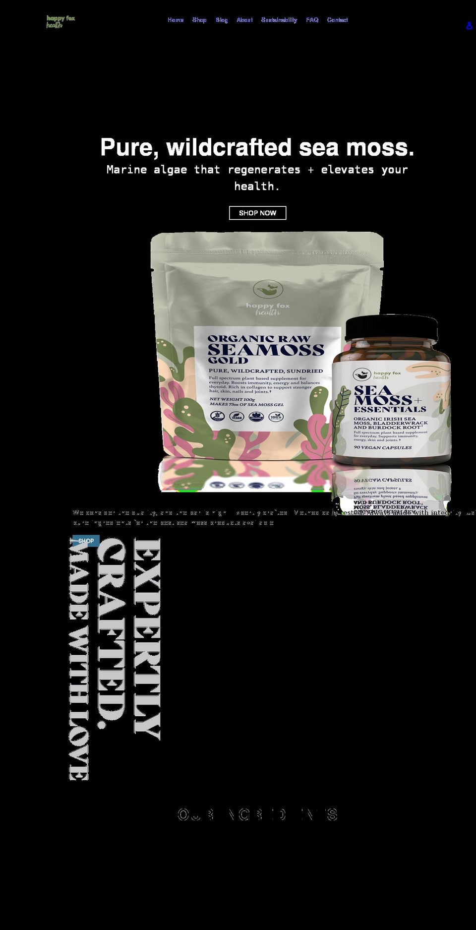 happyfoxhealth.com shopify website screenshot