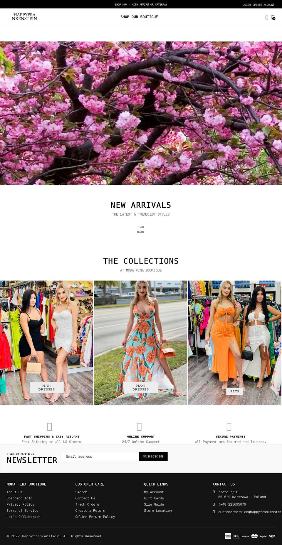 BT-C AE Shopify theme site example happyfrankenstein.com