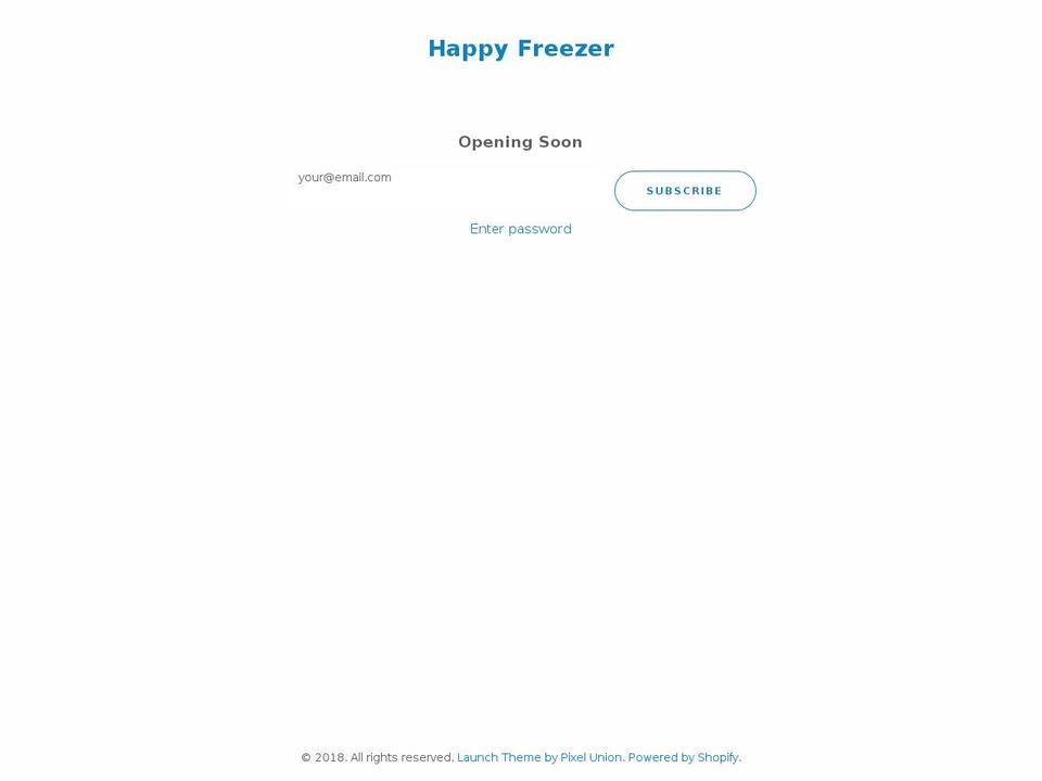 happyfreezer.com — Shopify storefront screenshot