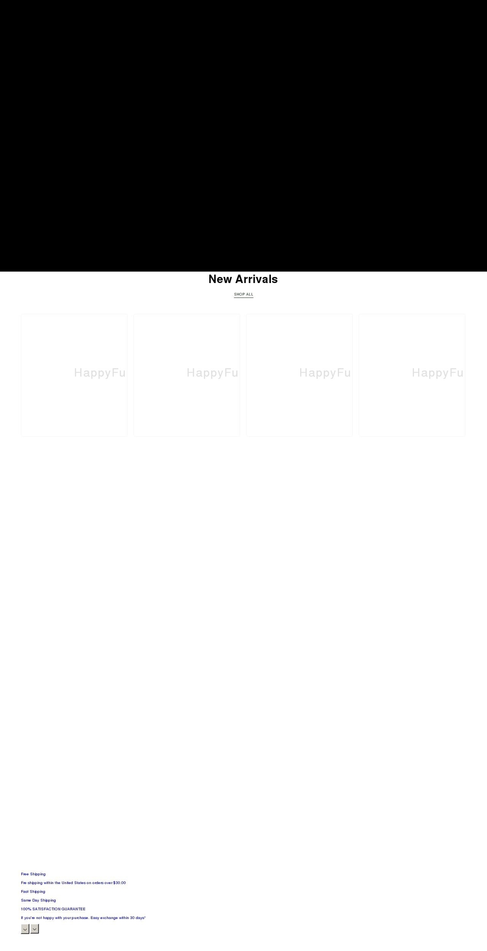 happyfumes.com shopify website screenshot