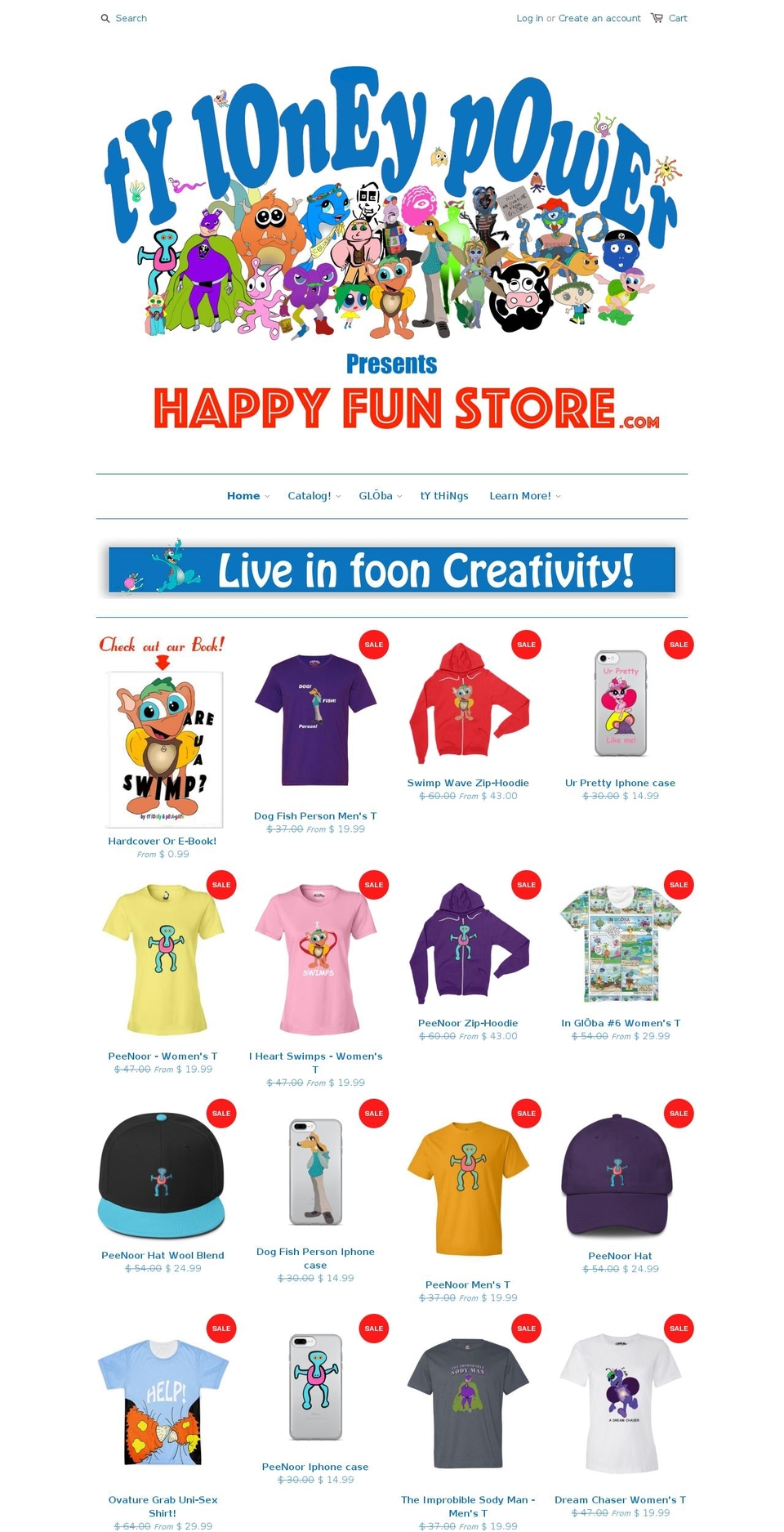 Launch Shopify theme site example happyfunstore.com