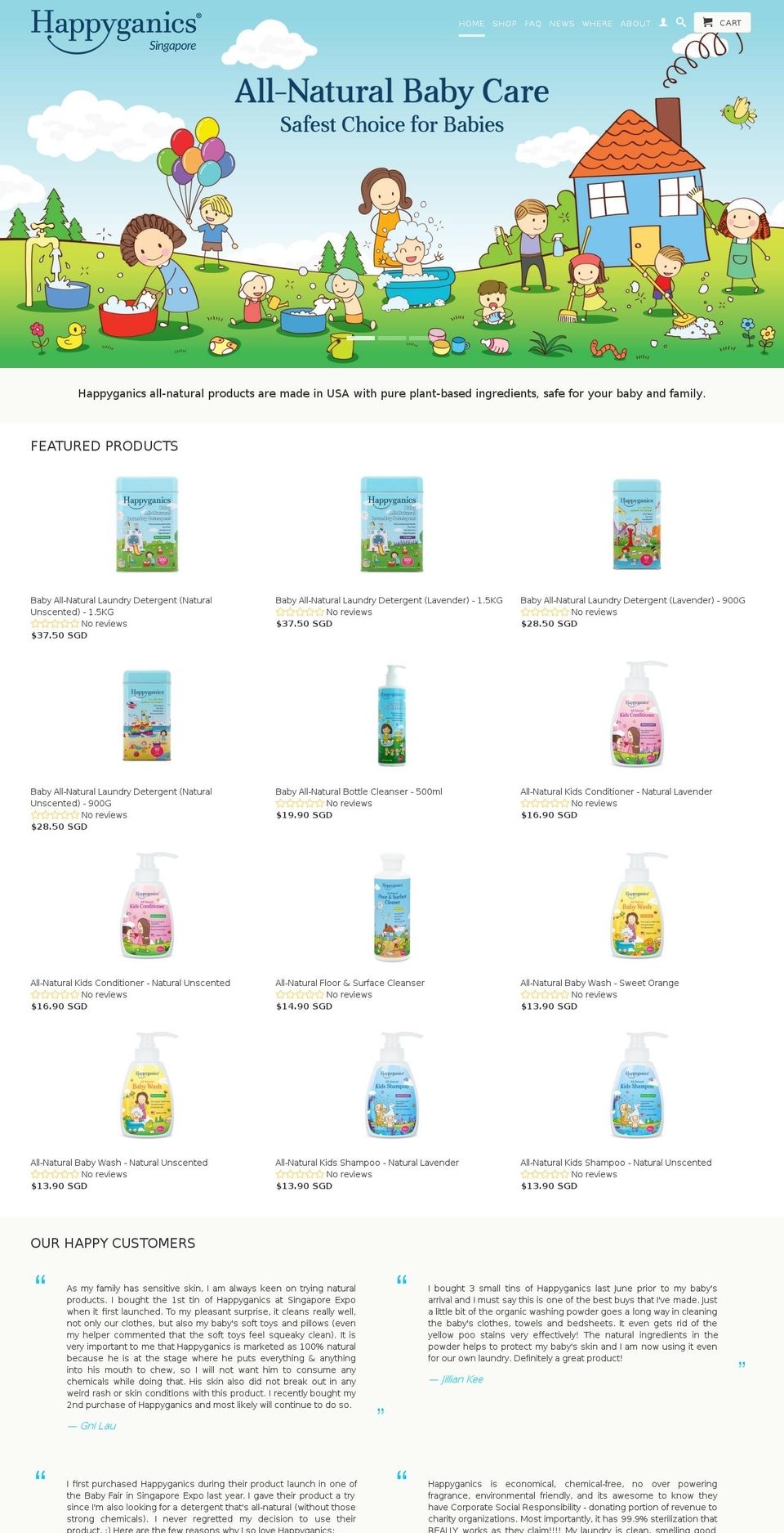 Happyganics Shopify theme site example happyganic.com