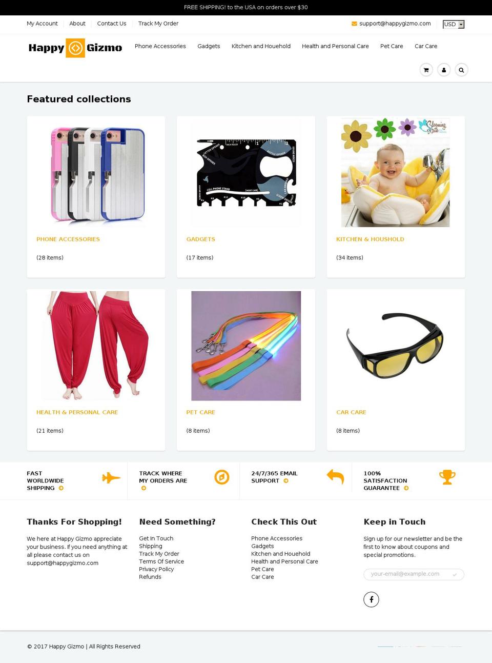 happygizmo.com shopify website screenshot