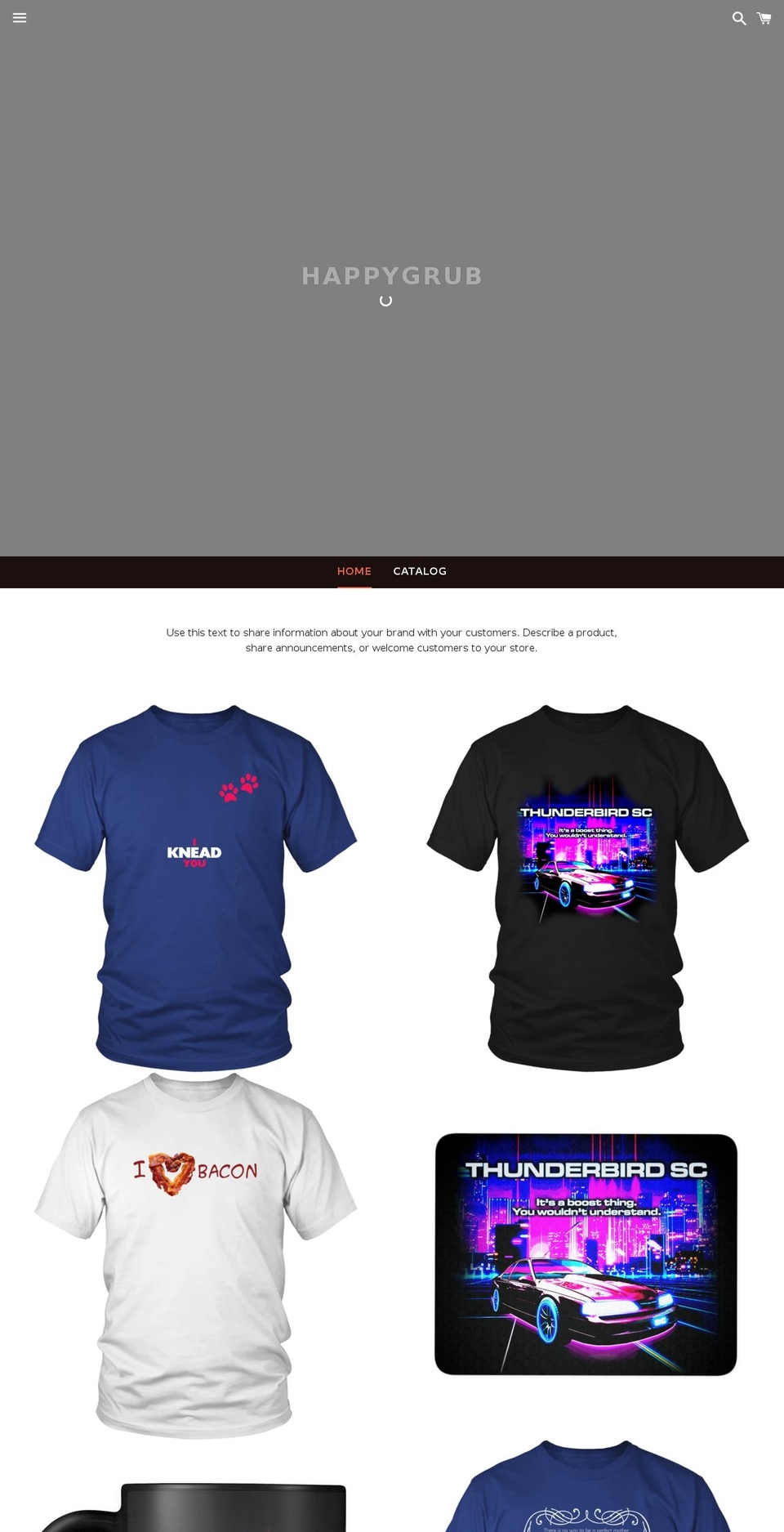 happygrub.com shopify website screenshot