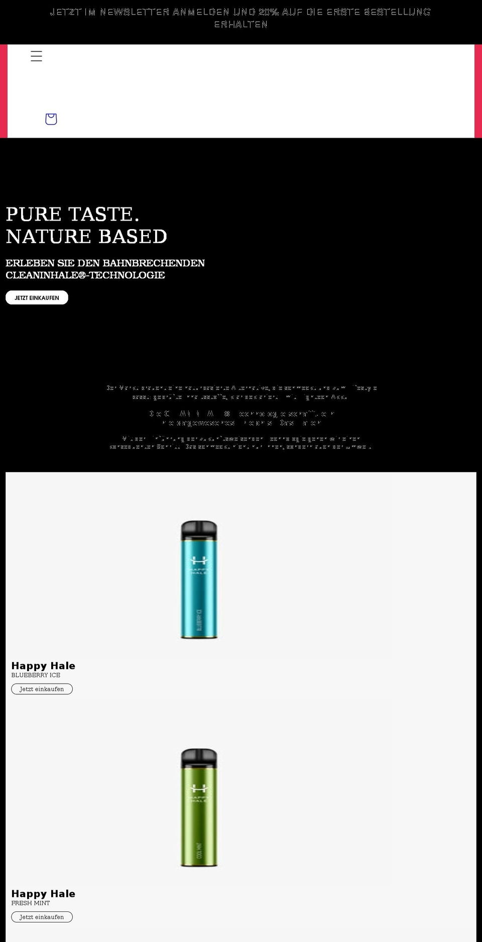 happyhale.com shopify website screenshot