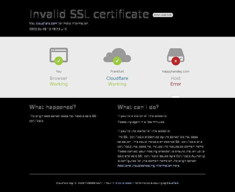 happyhandley.com shopify website screenshot