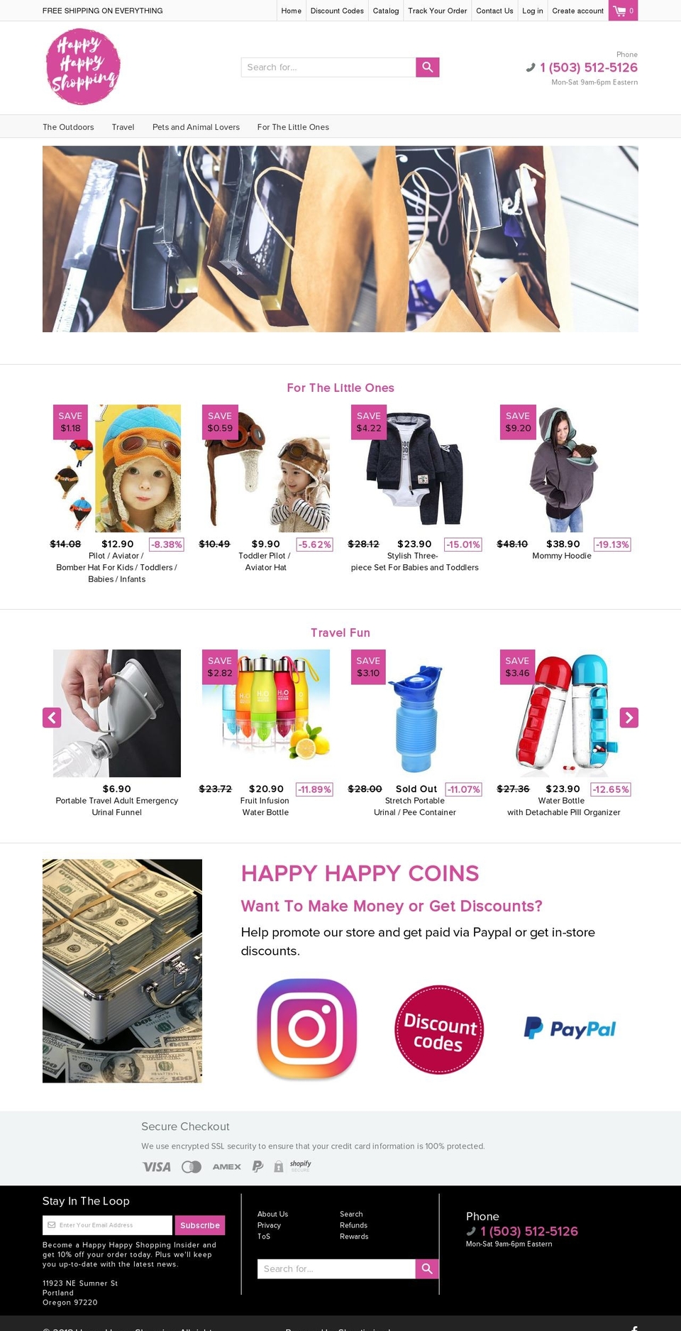 happyhappyshopping.com — Shopify storefront screenshot