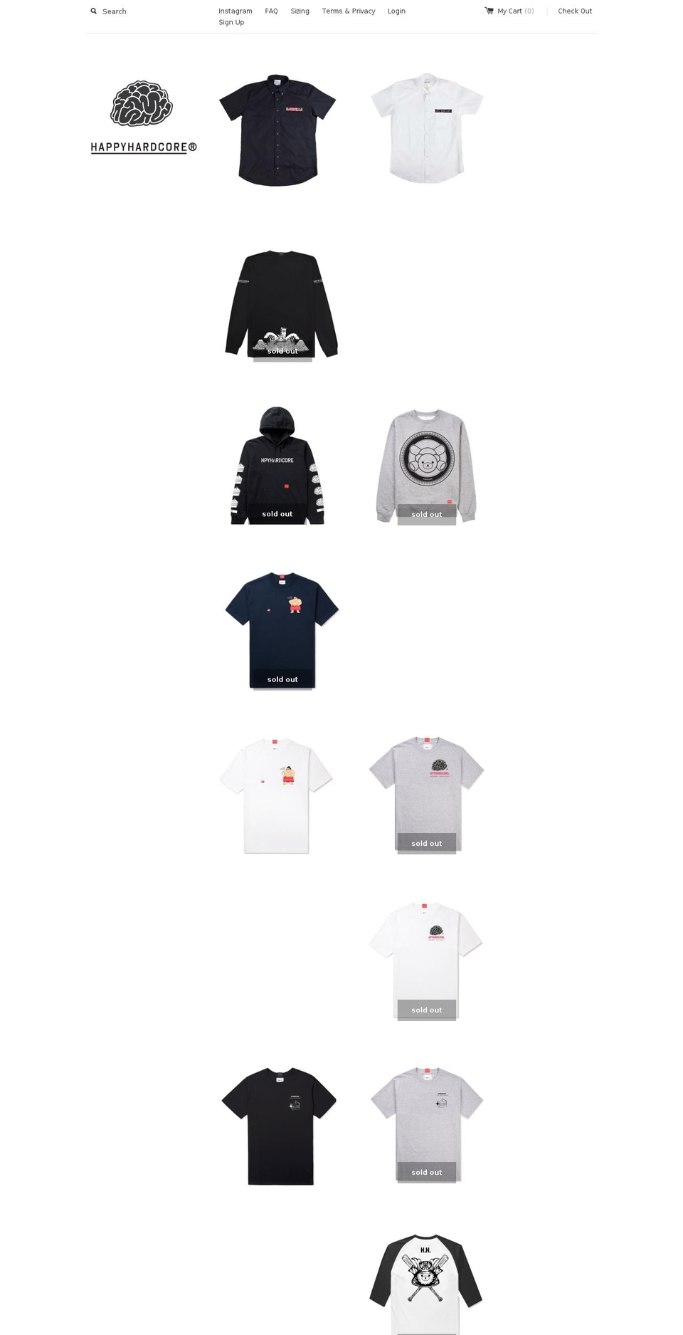 happyhardcorela.com shopify website screenshot
