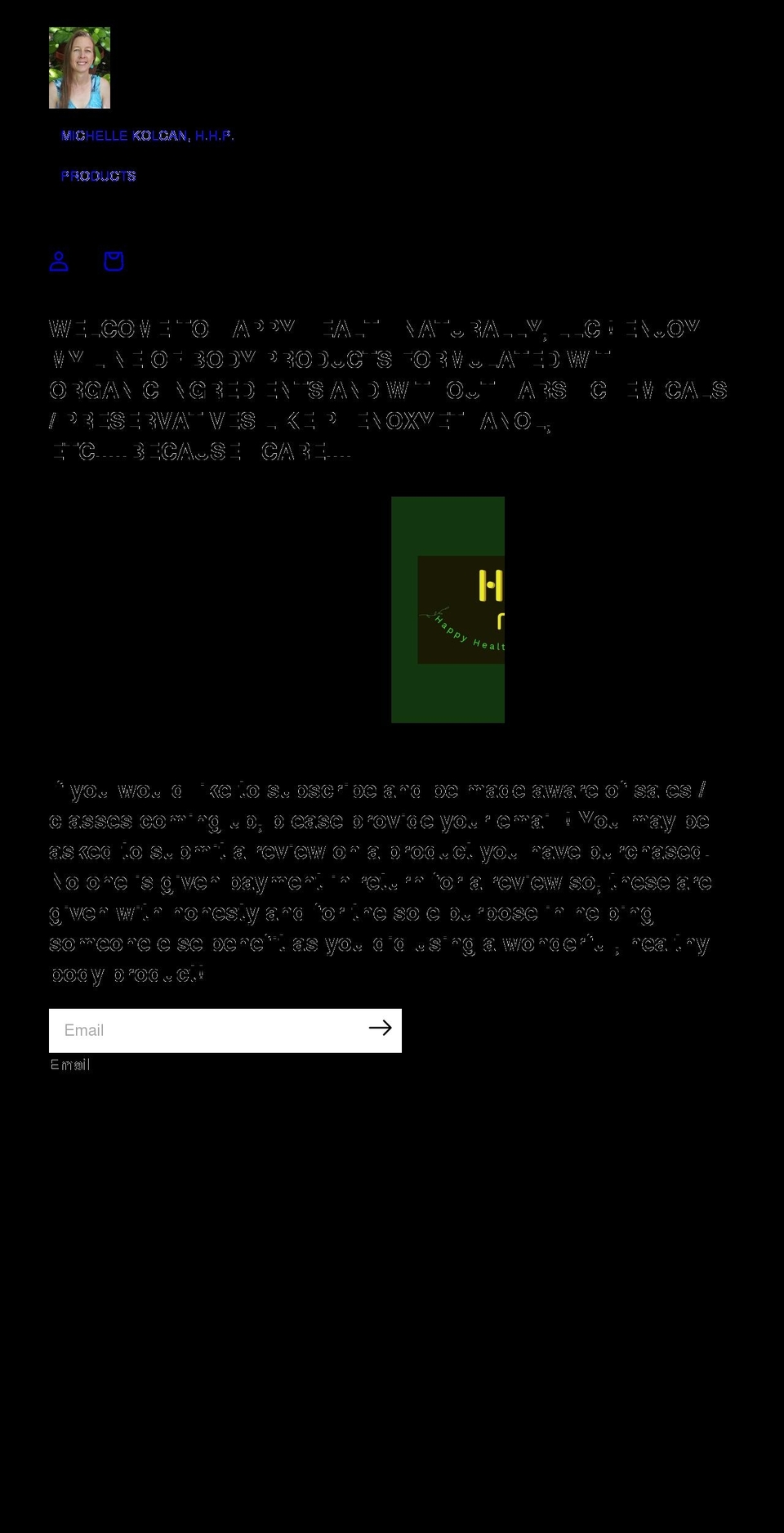 happyhealthnaturally.org shopify website screenshot