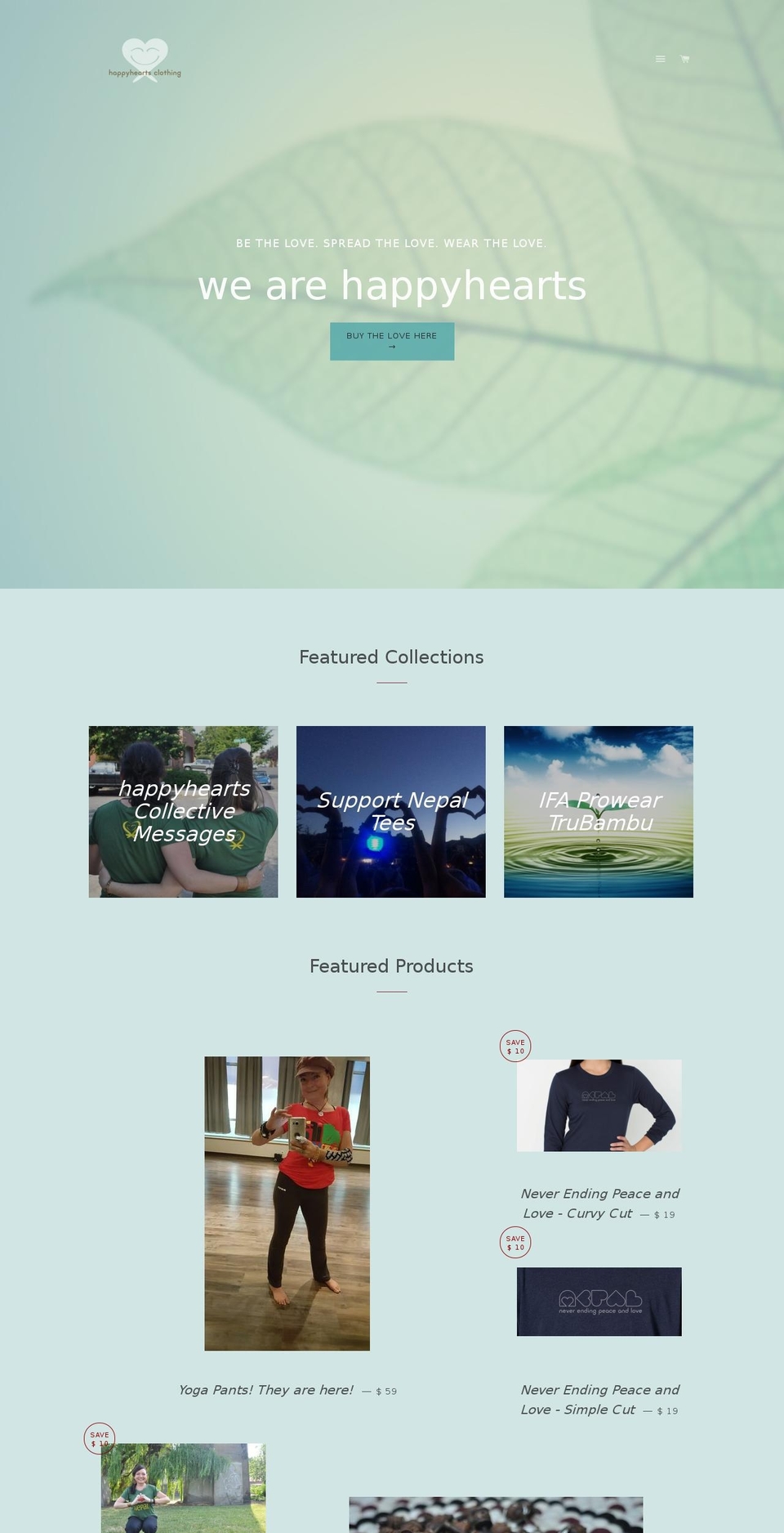 happyheartclothing.com shopify website screenshot