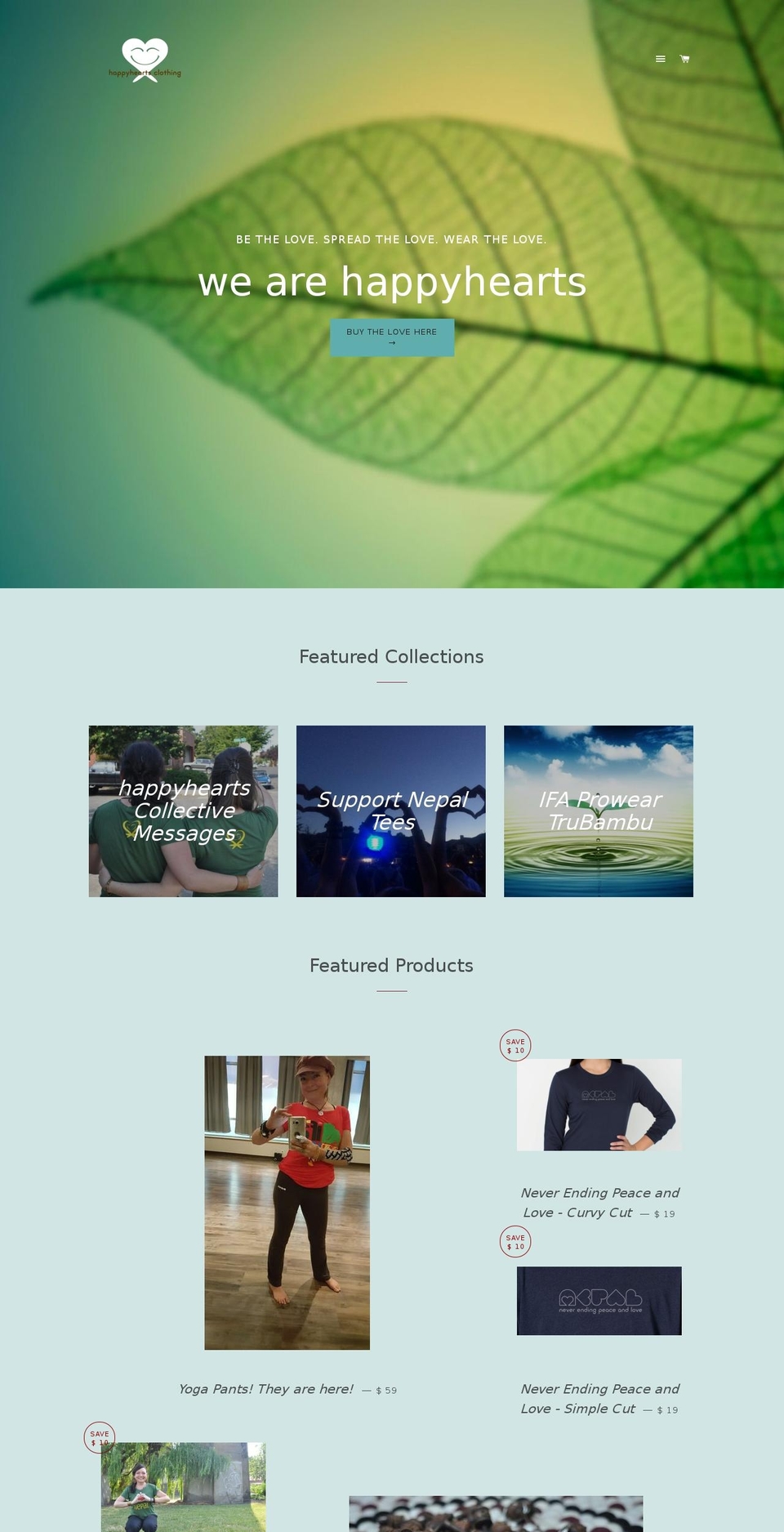 happyheartsclothing.com shopify website screenshot